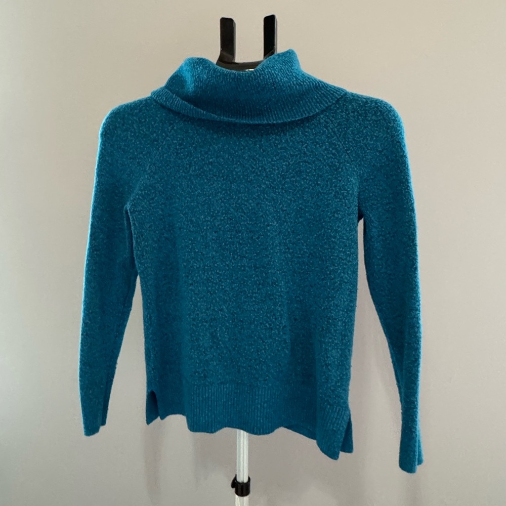 LOFT Blue Cowl Neck Sweater